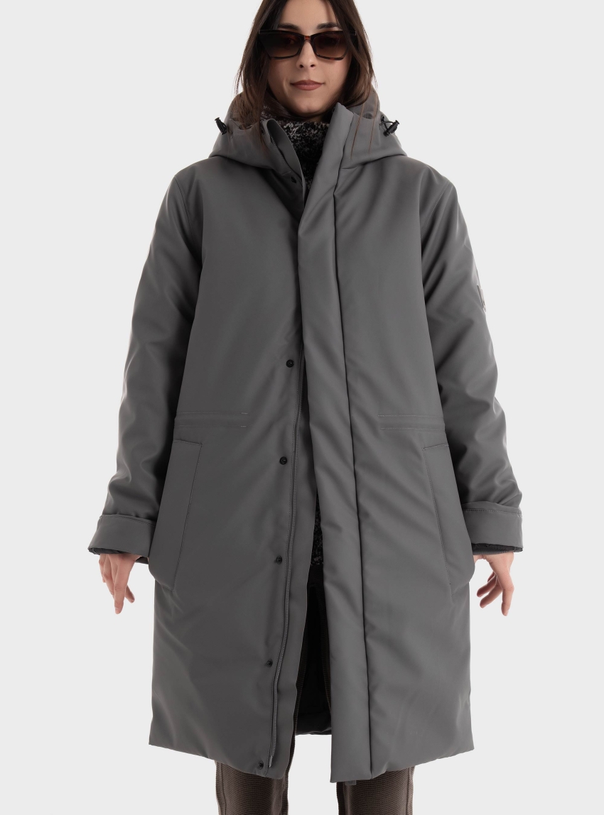 Rains Askim Longer Insulated Jacket - Grey