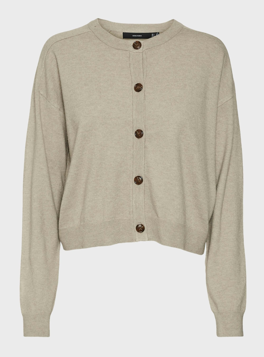 Vero Moda Fantastic O-Neck Cardigan - Beige