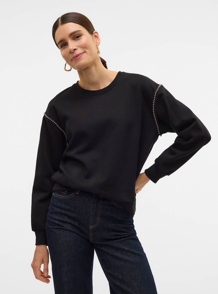 Vero Moda Daisy Pearl Sweater - Black
