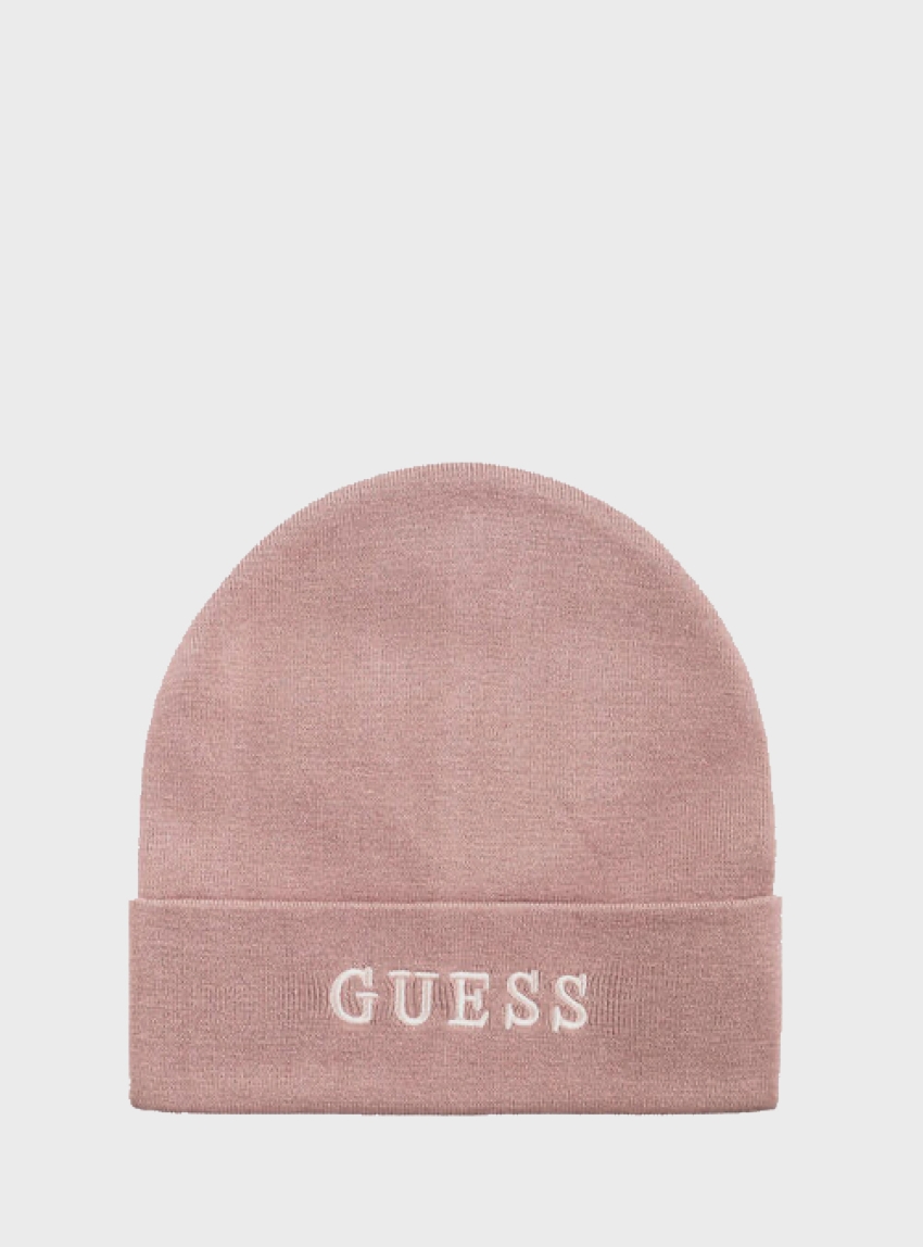 Guess Logo-Script Beanie - Taupe