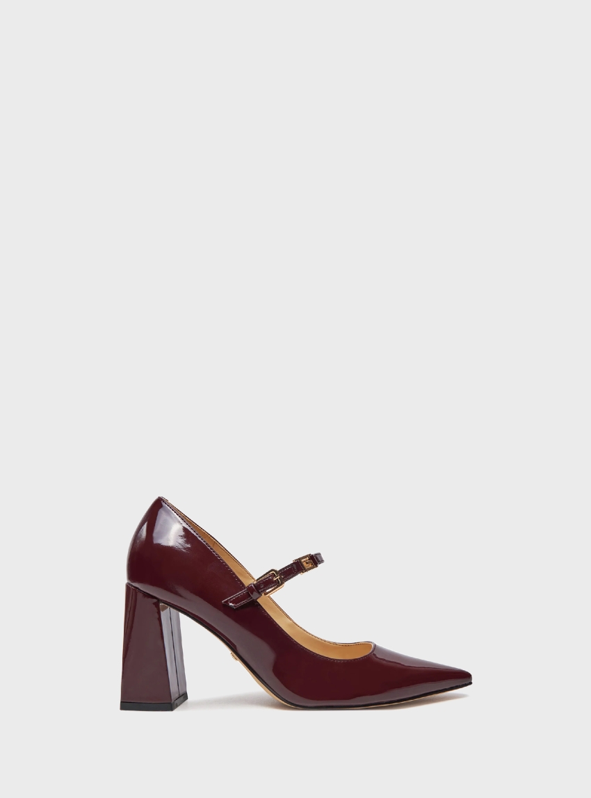 Guess Barrial Patent Court Shoes - Wine