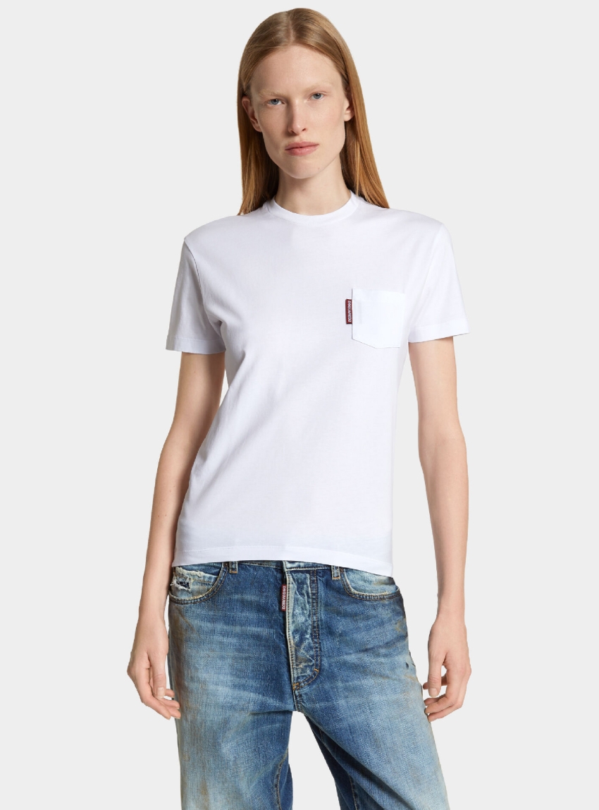Dsquared Just Right Fit Red Label T-Shirt - White
