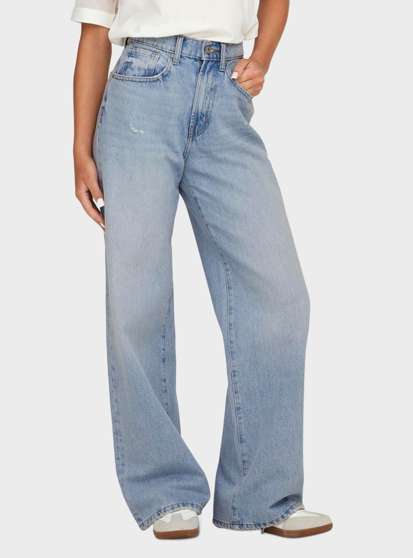 Only Hope High Waist Wide Leg Tai261 Jeans - Bleached Denim
