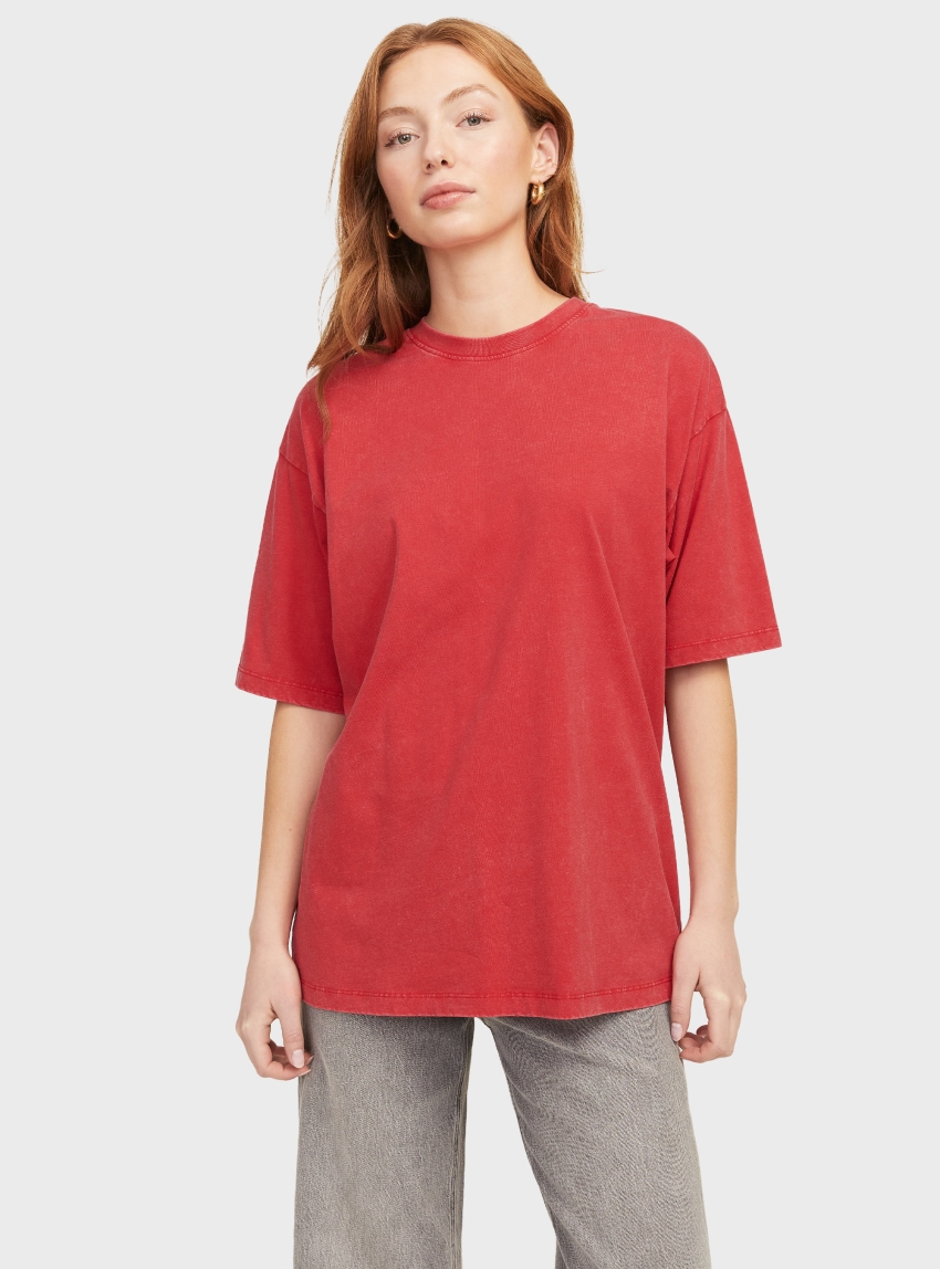 JJXX Andrea Wash Loose Tee - Red