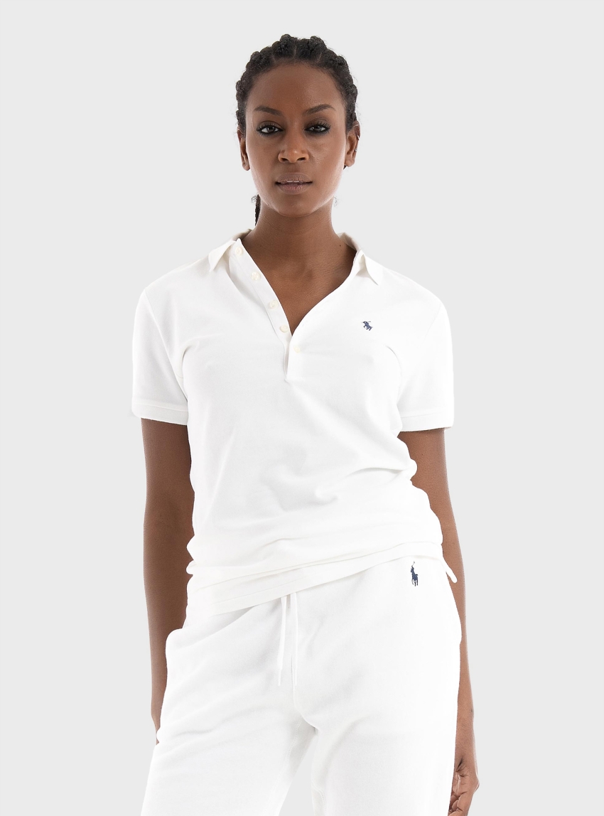 Polo Ralph Lauren Slim Fit Stretch Polo Shirt - White