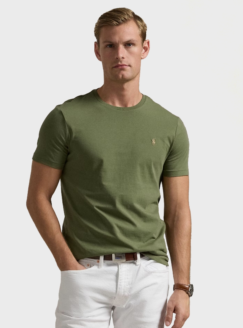 Polo Ralph Lauren Custom Slim Fit Crewneck T-Shirt - Olive 