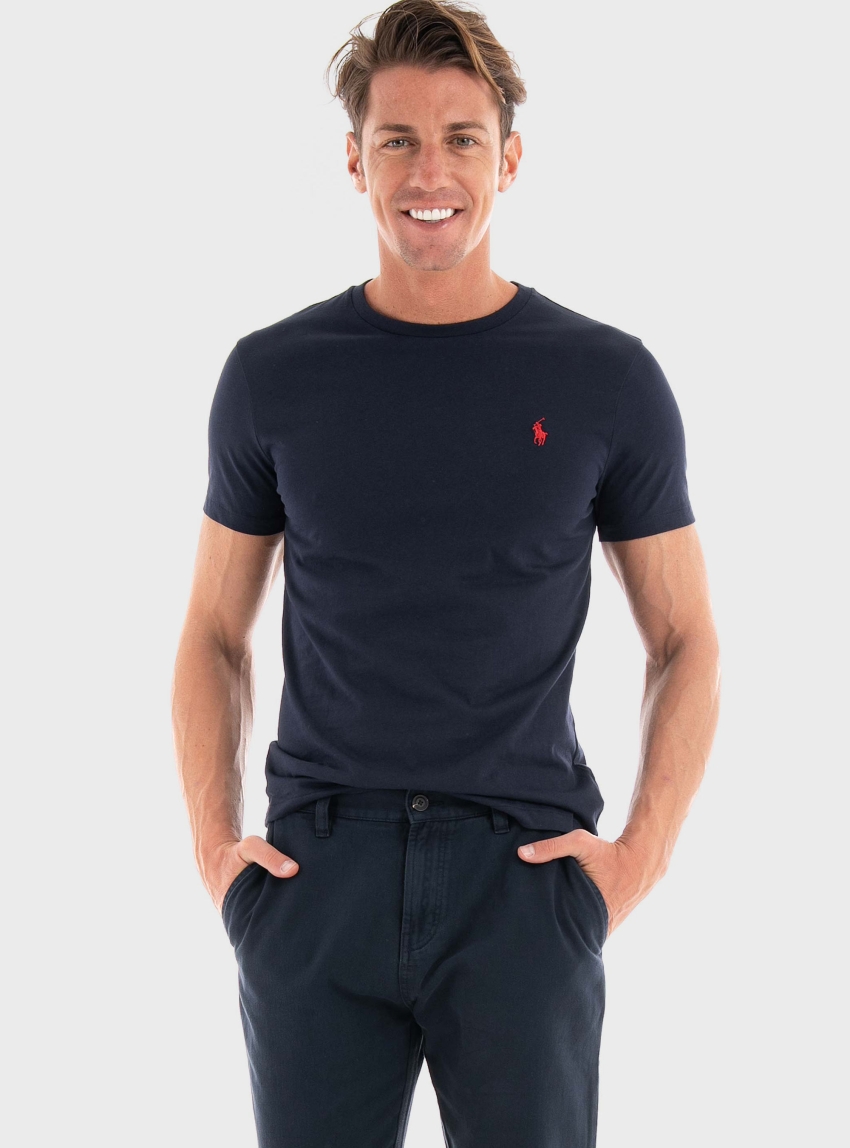 Polo Ralph Lauren Custom Slim Fit Jersey Crewneck T-Shirt - Blue