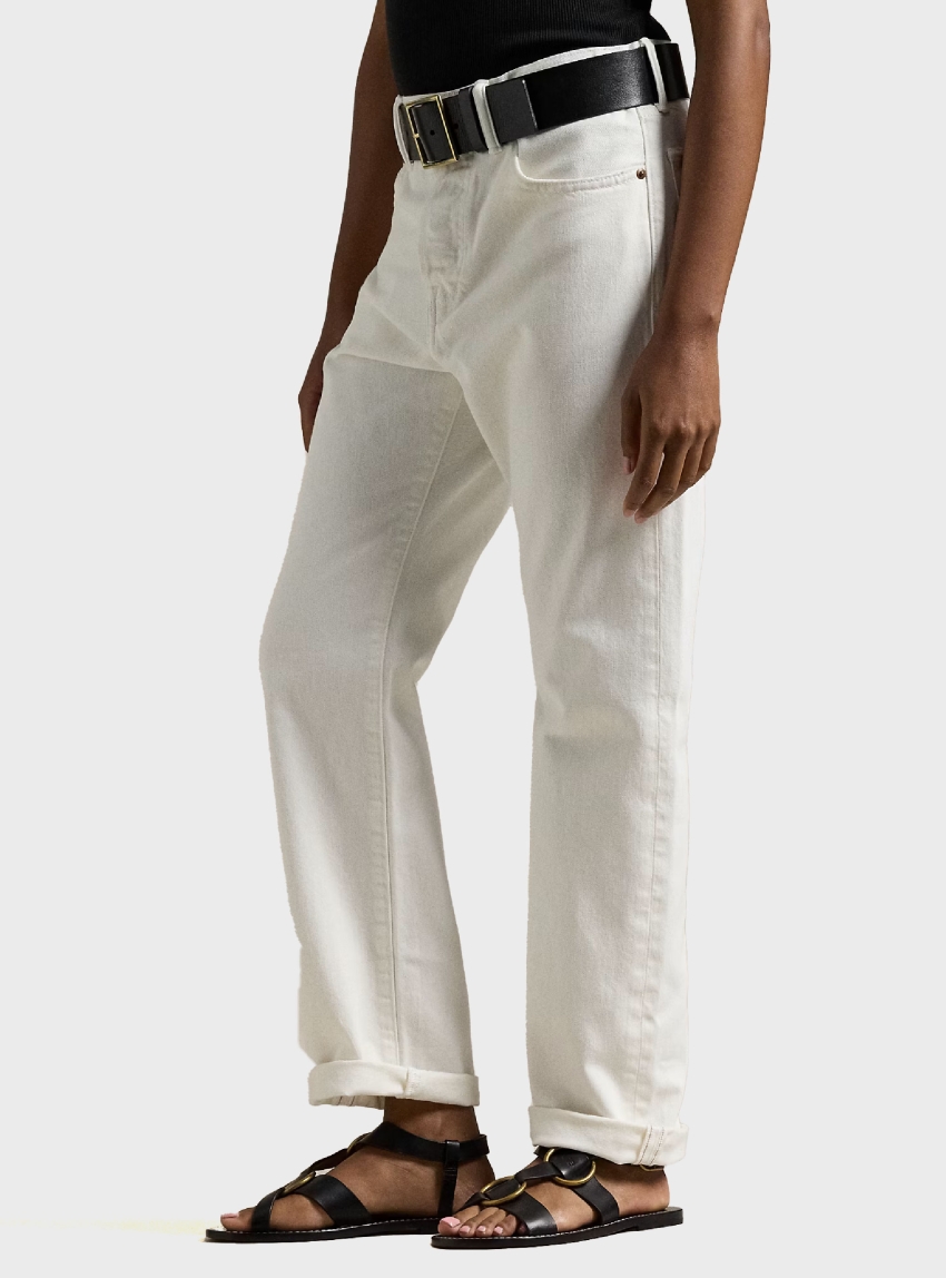 Polo Ralph Lauren Slouch Straight Fit Jeans - White