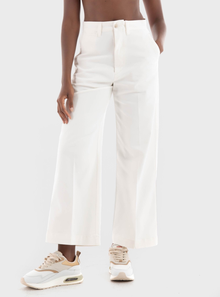 Polo Ralph Lauren Chino Wide-Leg Trousers - Off White