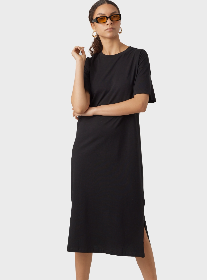 Vero Moda Molly Oversized Calf Dress - Black