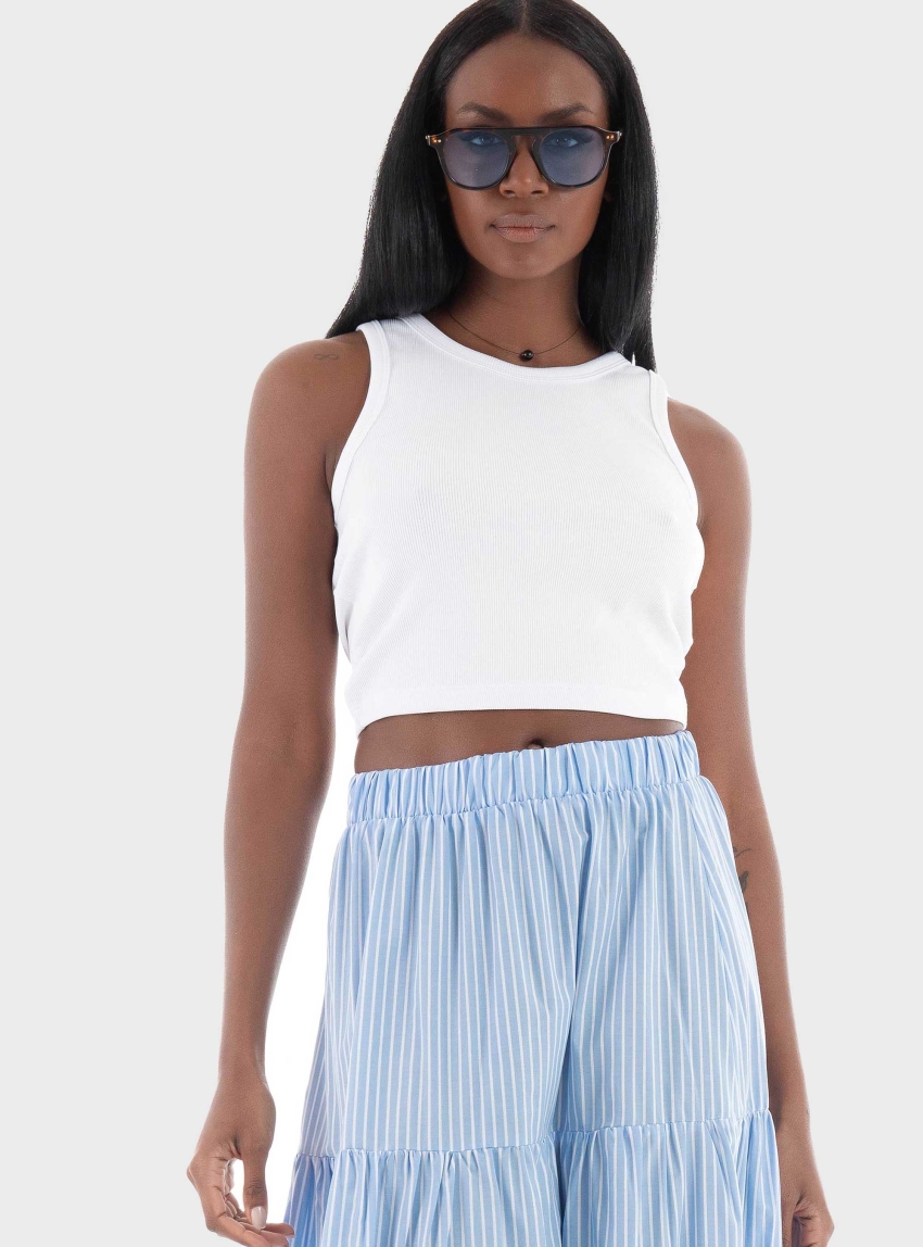 JJXX Fallon Rib Top - White