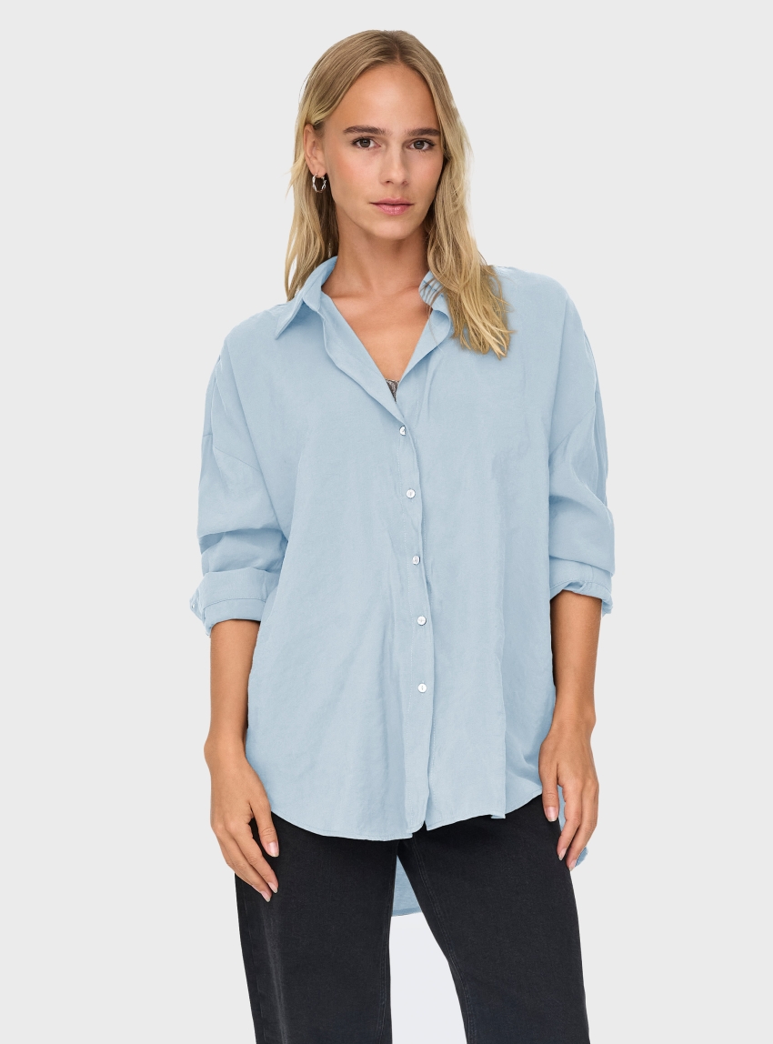 Only Zazima Loose Shirt - Light Blue