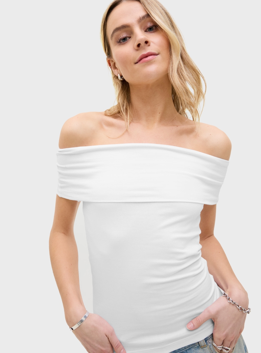 JJXX Gigi Bardot Top - White