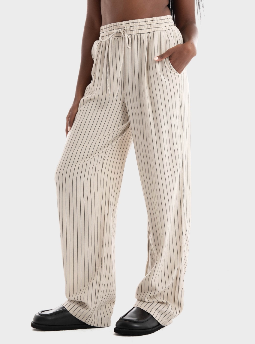 Vero Moda Jesmilo High Waist Wide Pants - Light Beige