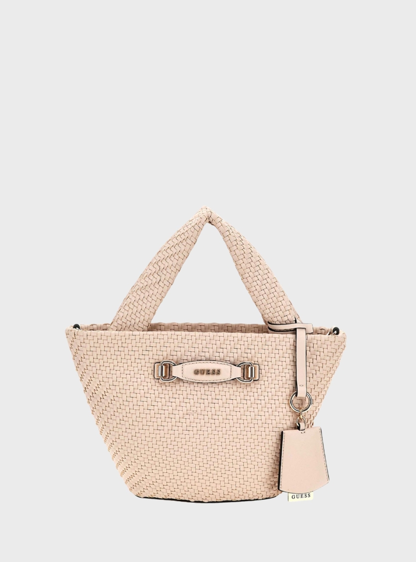 Guess Francy Woven Handbag - Ecru