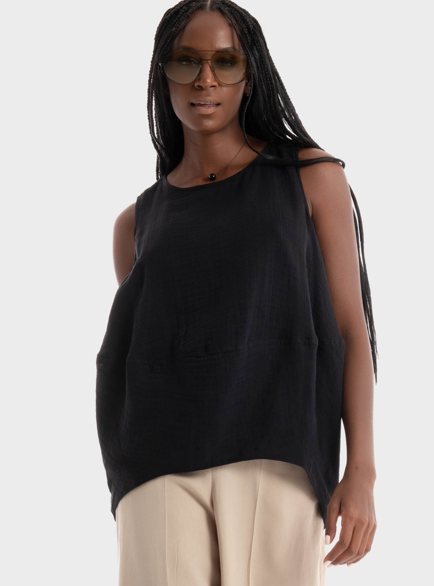 Black & Black  Top - Black