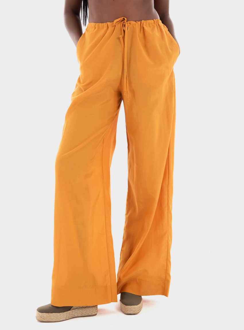 Black & Black  Pants - Orange