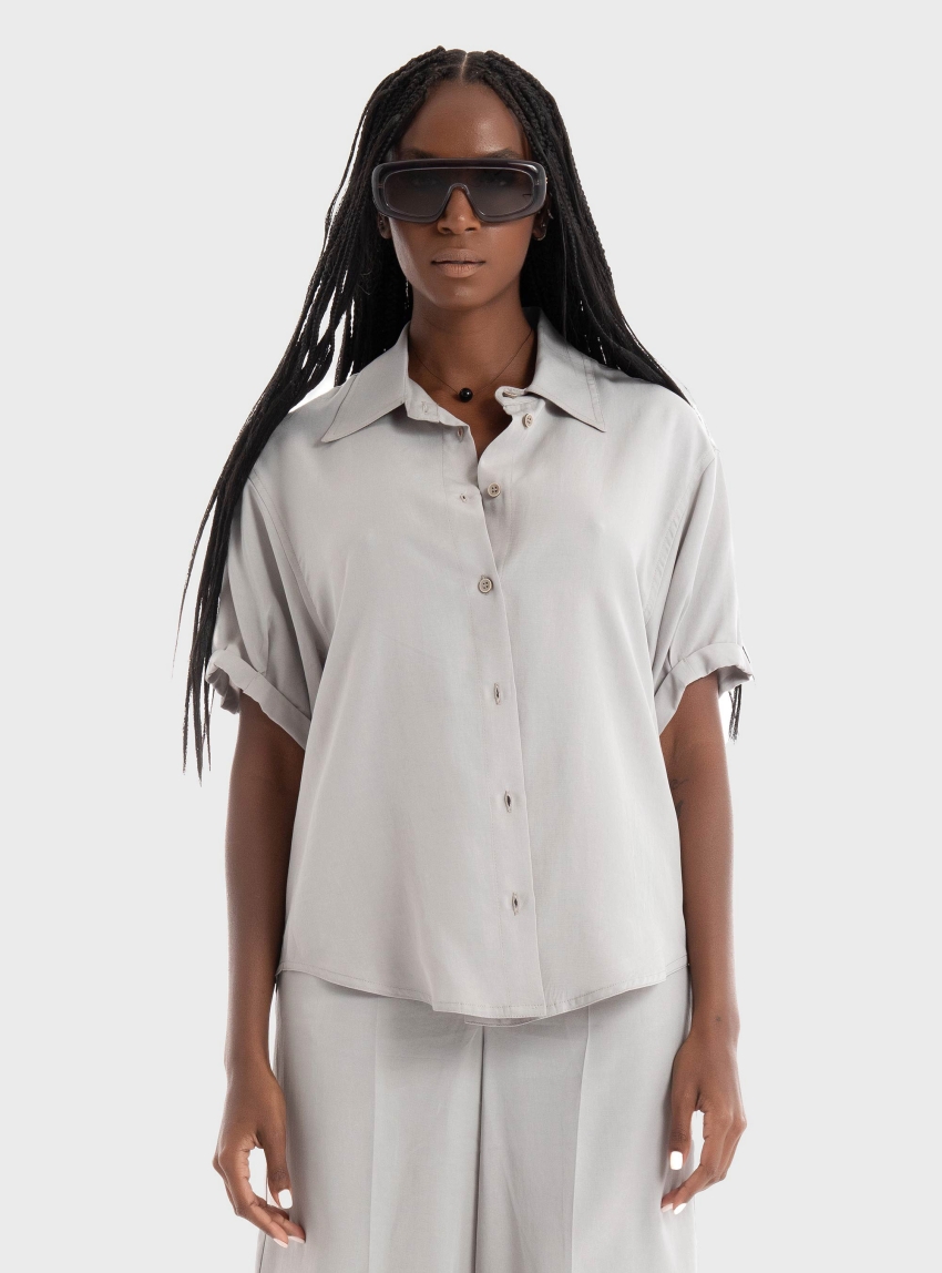 Black & Black  Shirt - Grey