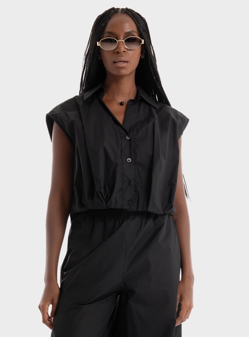 Black & Black  Shirt - Black