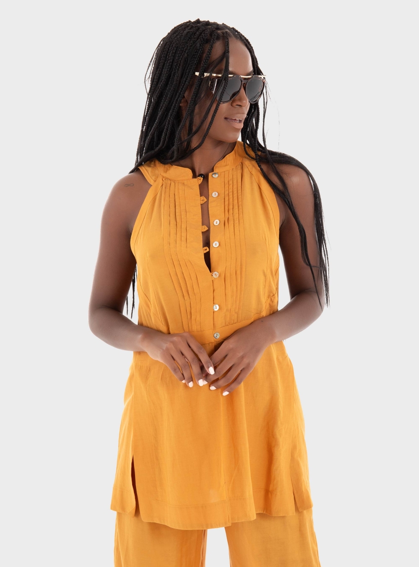 Black & Black  Shirt - Orange