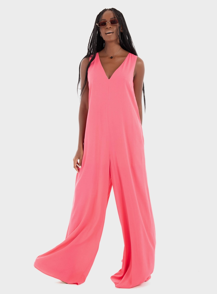 Ioanna Kourbela 'By The Pool' Overall - Hot Pink