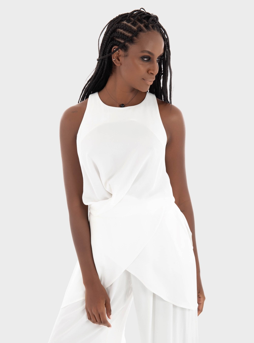 Ioanna Kourbela 'Enlightenment' Wrapped Top - Off White