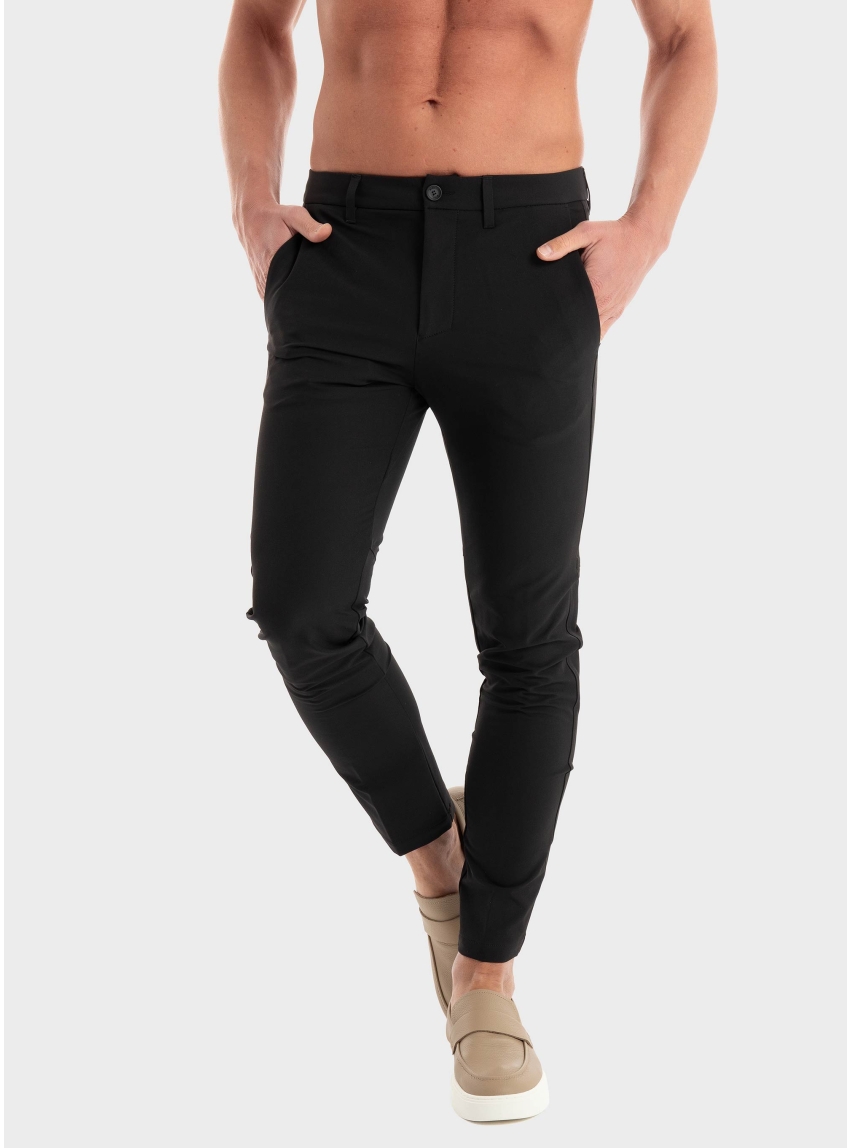 BOSS Slim Fit Water Repellent Trousers T_Commuter-Slim - Black