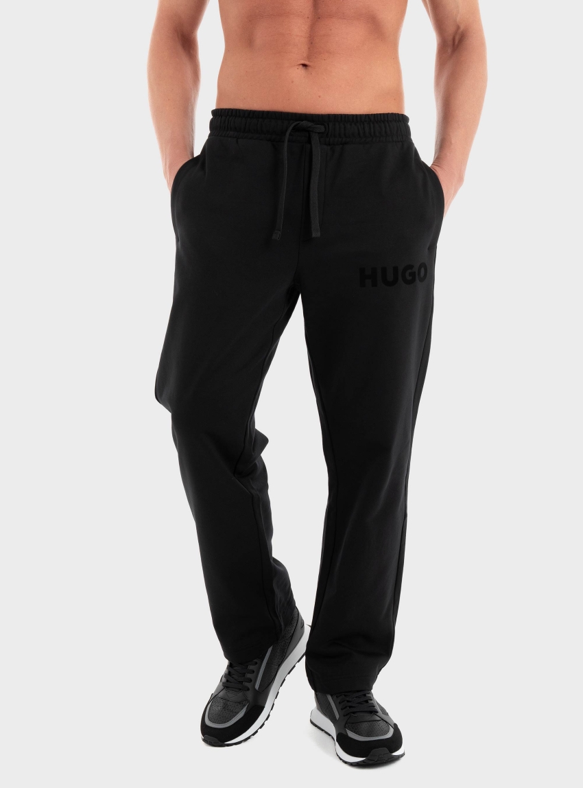 HUGO Relaxed Fit Tracksuit Bottoms Dumrulo - Black