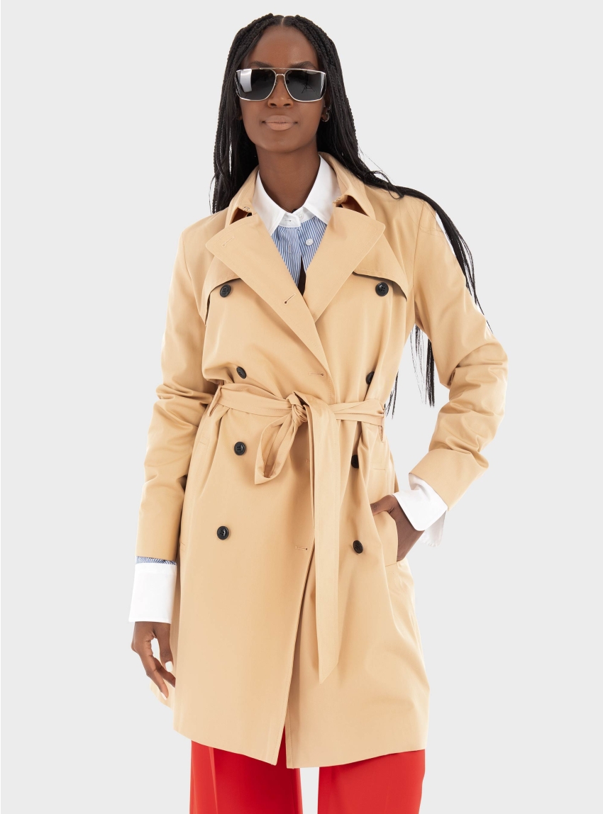 HUGO Double Breasted Trench Coat Makares-1 - Beige