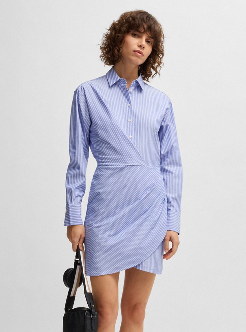 BOSS Regular Fit Dress C_Dosketa - Blue
