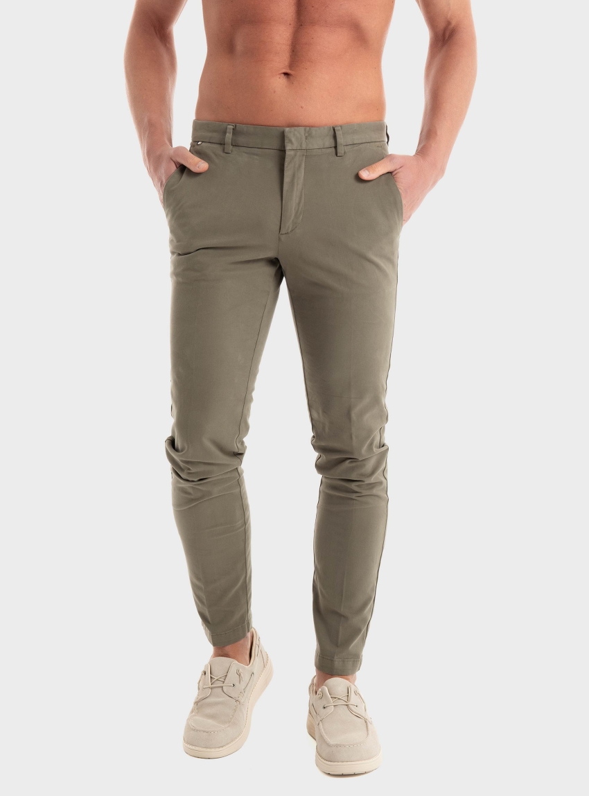 BOSS Slim Fit Cabardine Chinos Kaito1 - Dark Beige