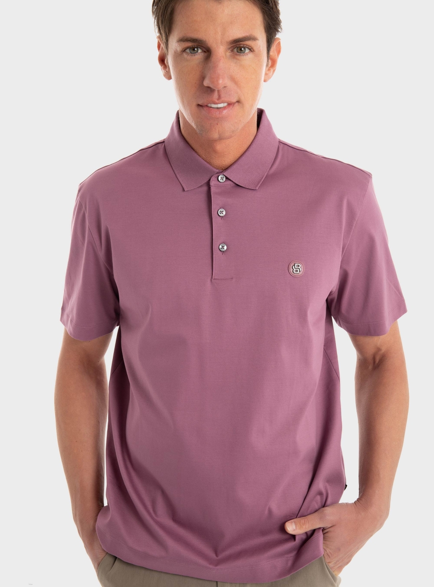 BOSS Regular Fit Mercerised Polo Shirt C-Parris 01 - Light Bordeaux