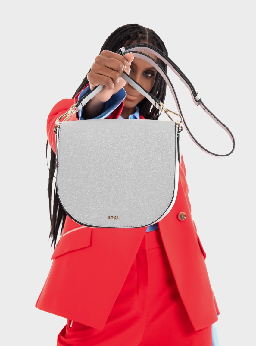 BOSS Crossbody Bag Alyce Flap Xbody BM - Light Grey