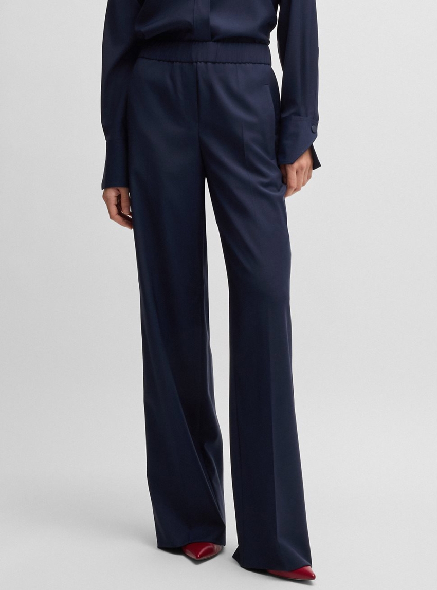 BOSS Relaxed-Fit Trousers Toyal - Dark Blue