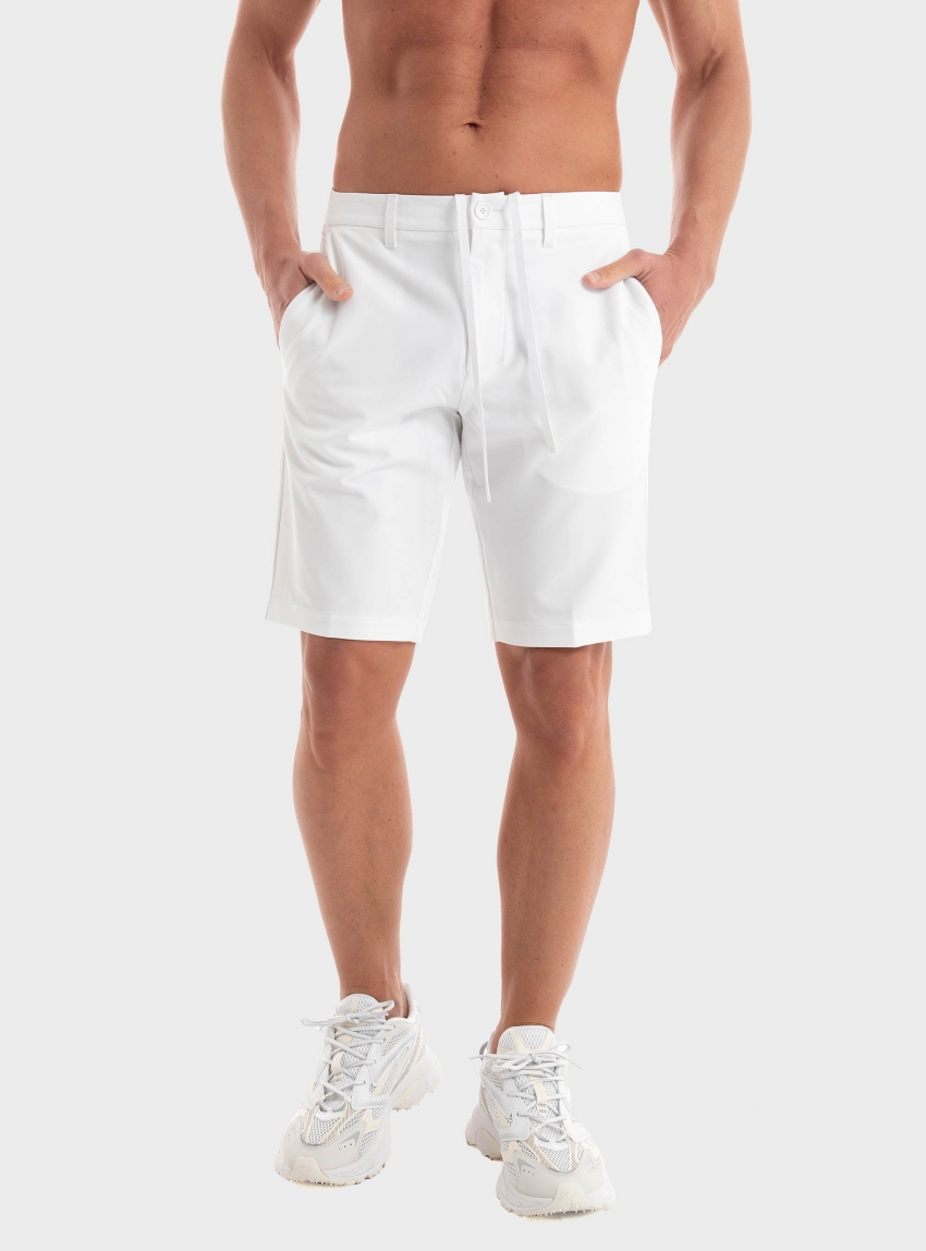 BOSS Slim-Fit Shorts In Water-Repellent Stretch Fabric S_Commuter - White
