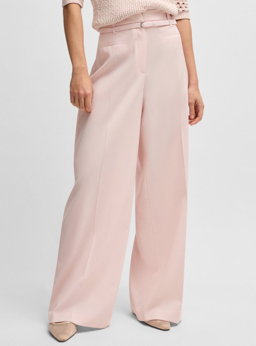 BOSS Relaxed-Fit Trousers Tilda8 - Pale Pink