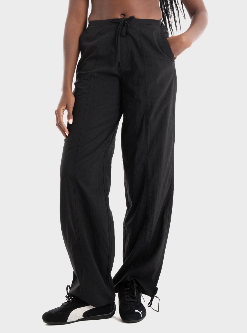 Calvin Klein Washed Ecovero Nylon Pant - Black