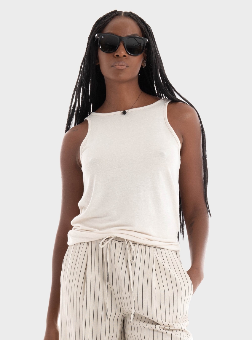 Vero Moda  Aware Paloma O-Neck Top - Ecru