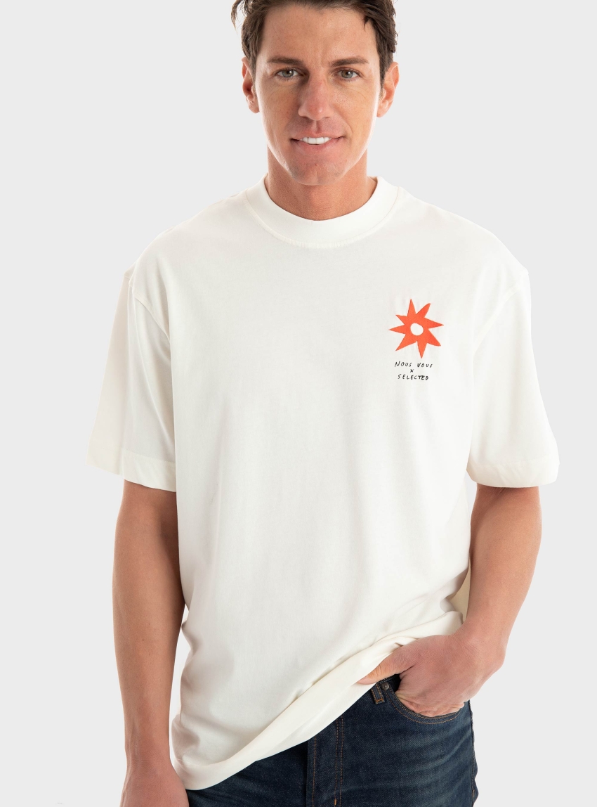 Selected Relaxjay License O-Neck Tee - Ecru