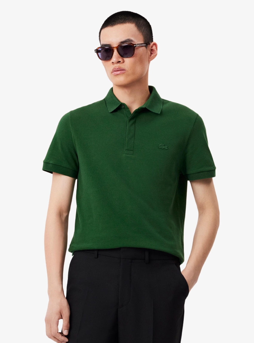 Lacoste Regular Fit Paris Stretch Piqué Polo - Green
