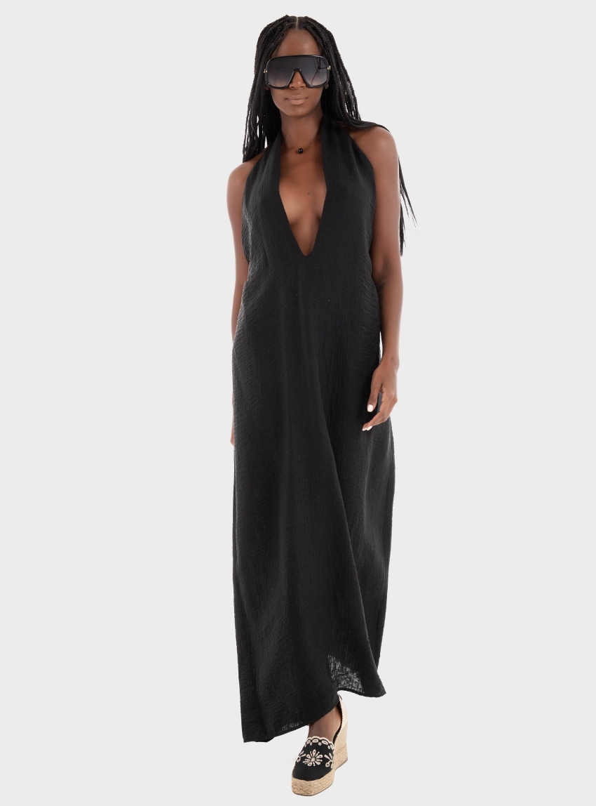 Black & Black  Dress - Black