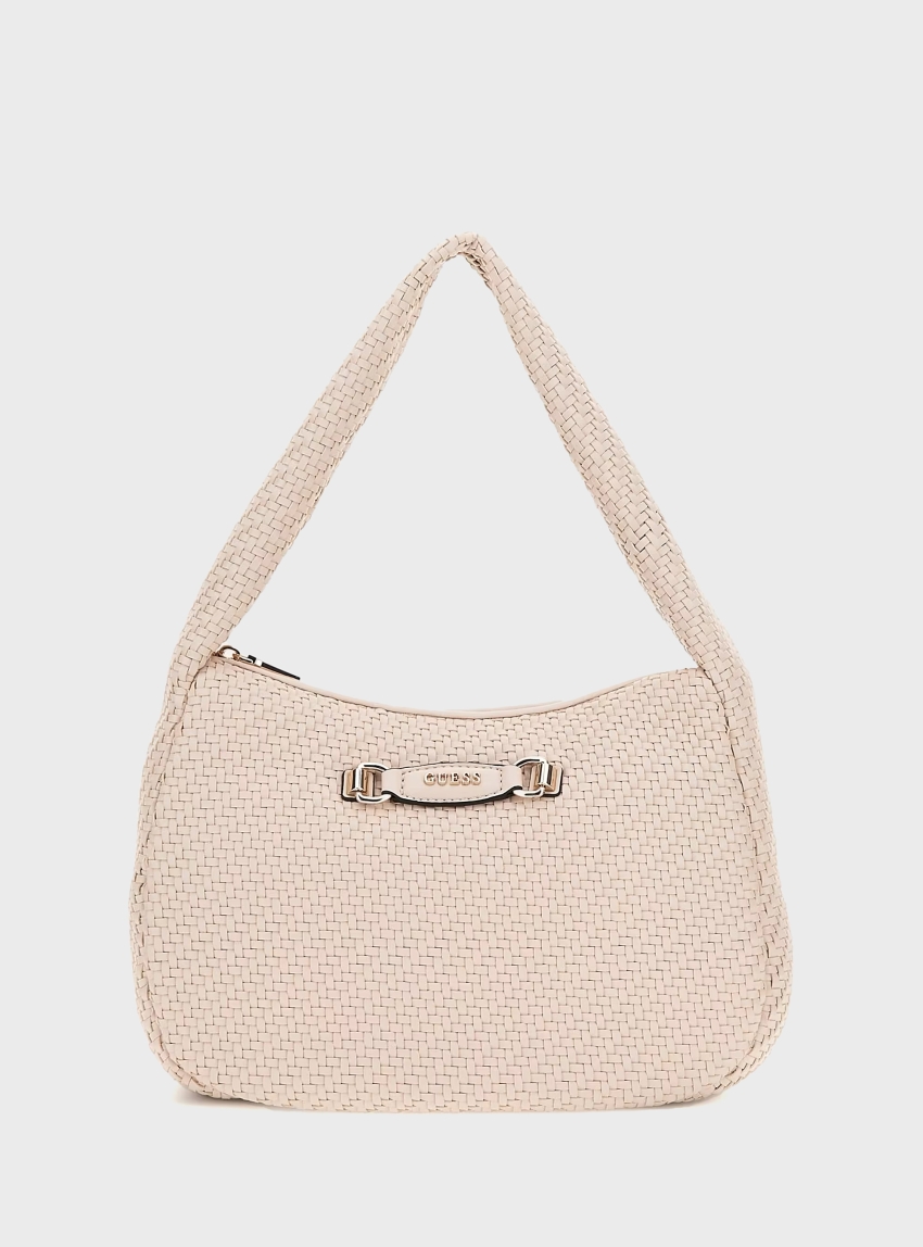 Guess Francy Woven Hobo - Light Beige
