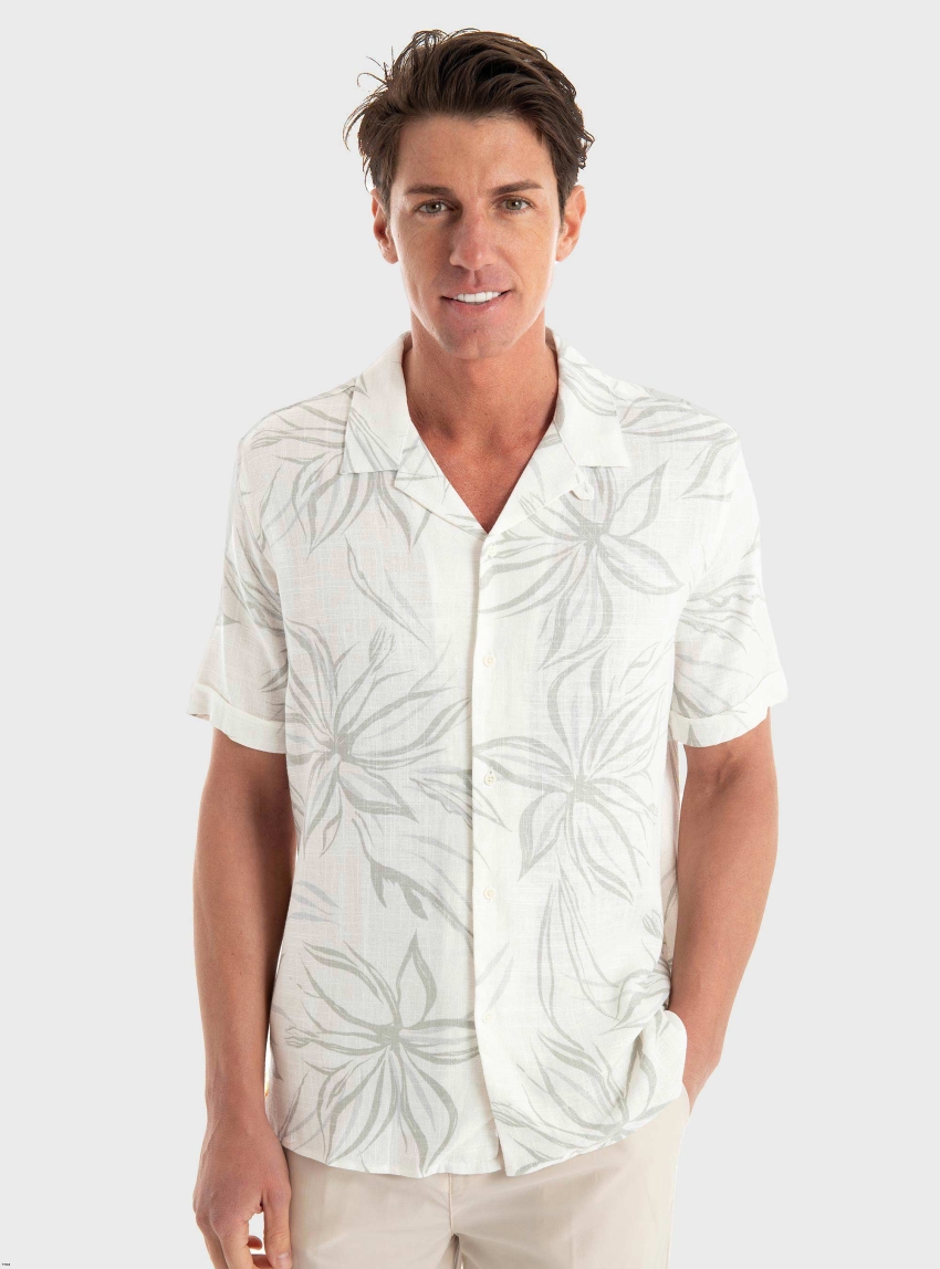 Antony Morato Regular Fit Honolulu Shirt  - Cream