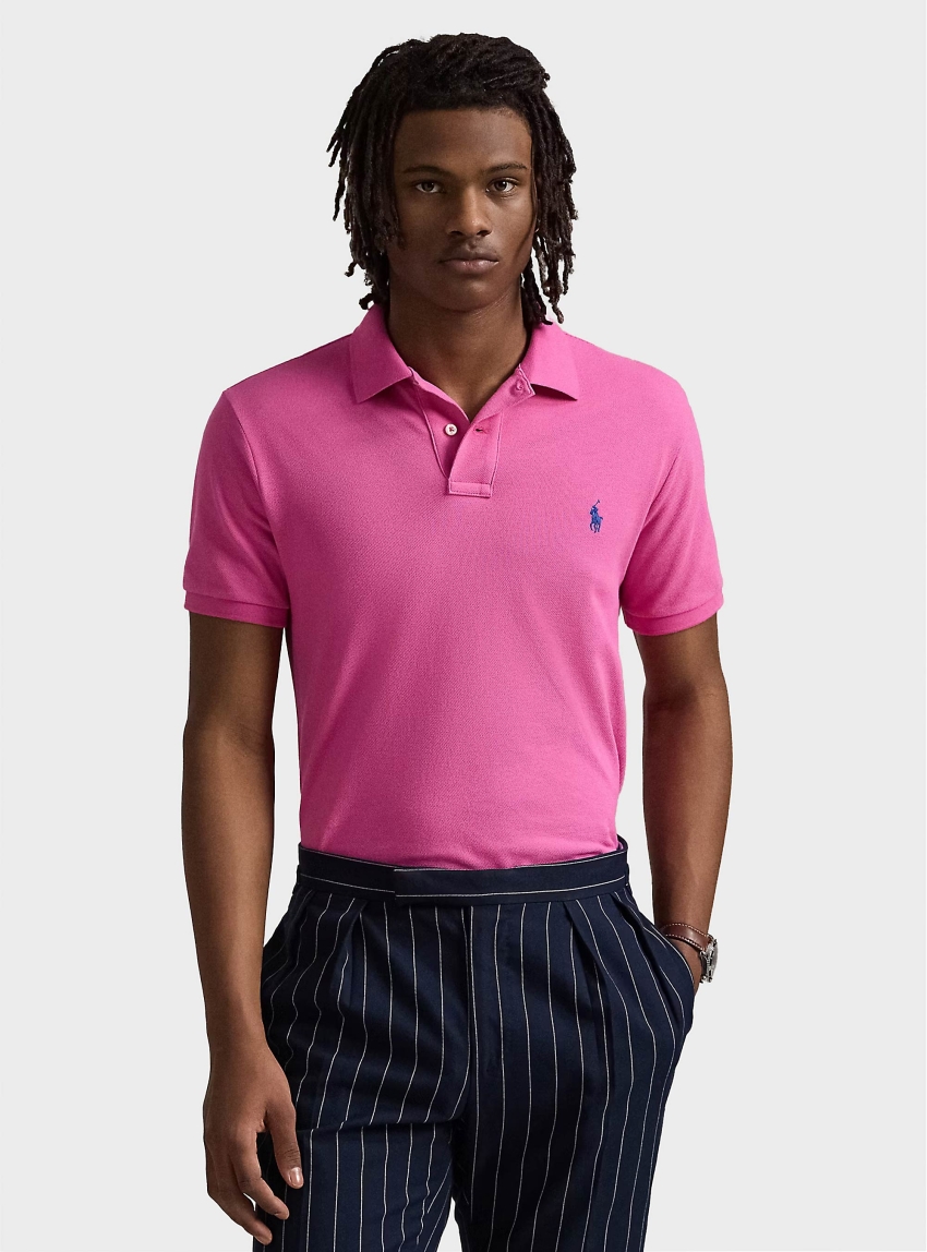 Polo Ralph Lauren Custom Slim Fit Polo Shirt - Hot Pink