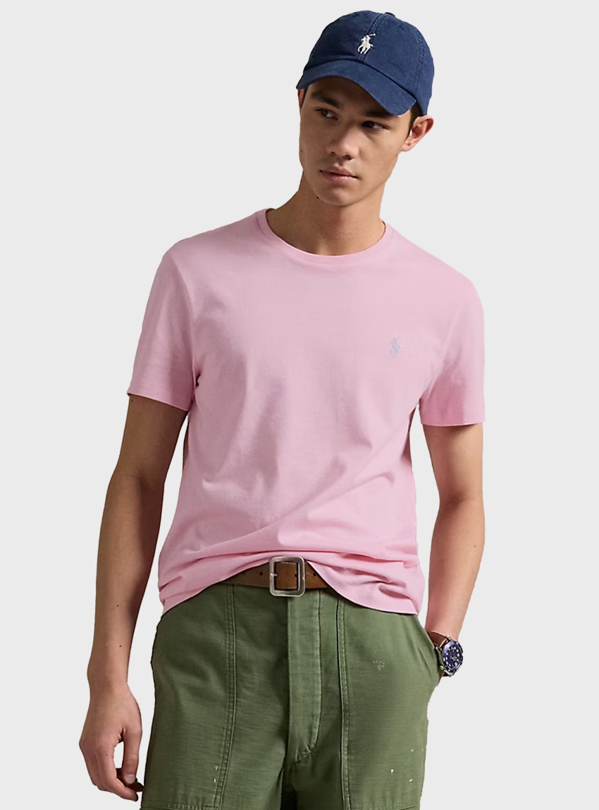 Polo Ralph Lauren Custom Slim Fit Jersey Crewneck T-Shirt - Pink