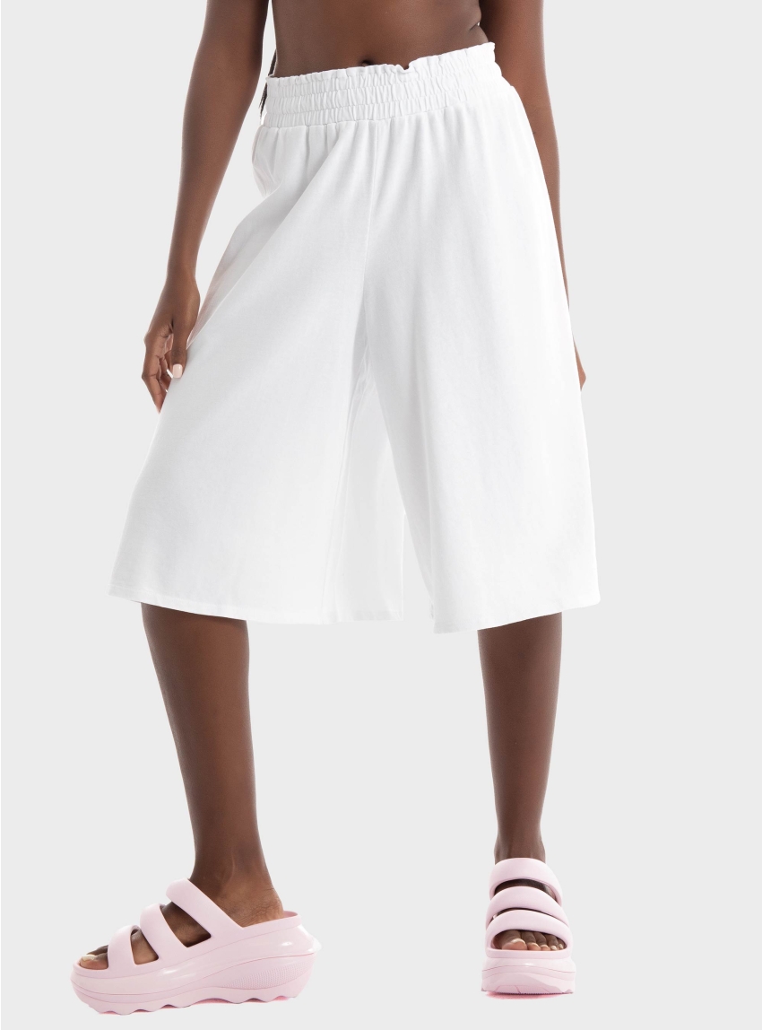 Dirty Laundry Relaxed Long Sweatbermuda - White