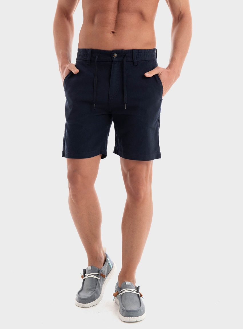 BOSS Linen Blend Tapered Fit Shorts Chino-Tapered-DS-2-S - Dark Blue