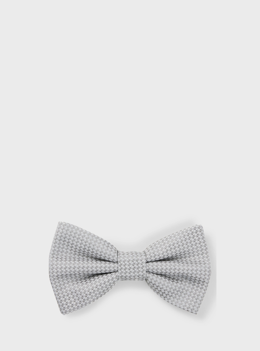 BOSS Bow Tie With Jacquard Structure H-B.TIE BIGIOTTO 242 - Silver