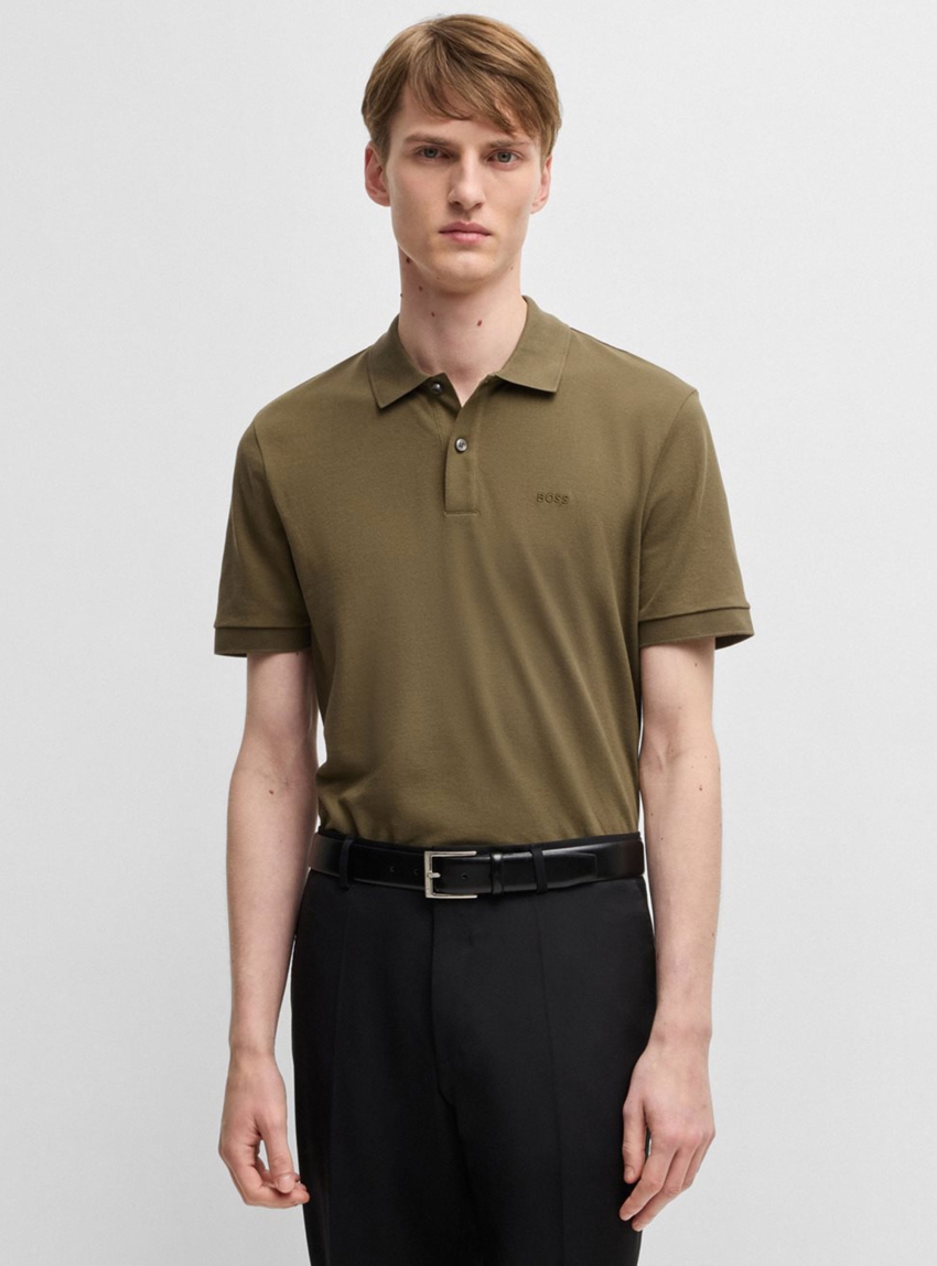 BOSS Regular-Fit Polo Shirt Pallas - Dark Olive Green