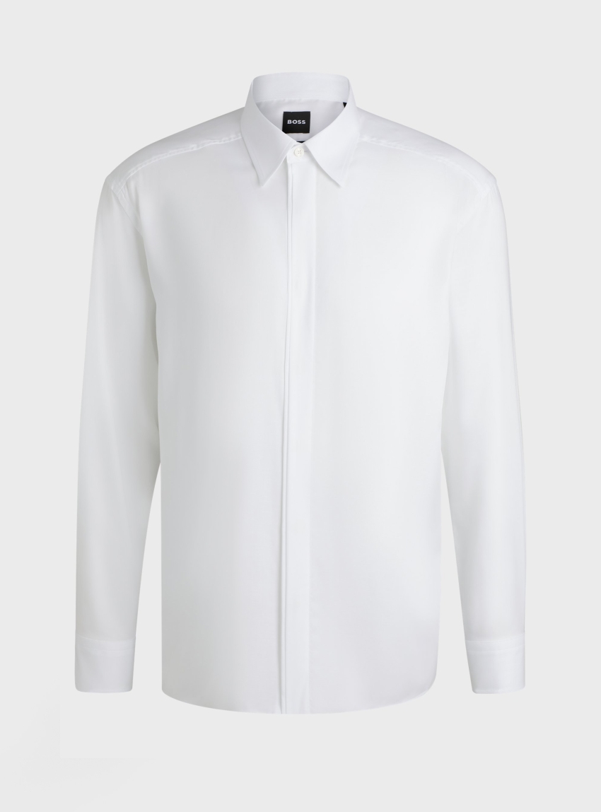 BOSS Regular-Fit Shirt H-COLE-party-252 - White